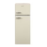 electriQ 204 Litre 80/20 Retro Freestanding Fridge Freezer - Cream