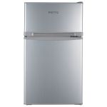 electriQ 80 Litre Under Counter Freestanding Fridge Freezer - Silver