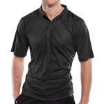 BEESWIFT B-Cool Wicking Polo Shirt Black Lge