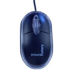 Urban Factory Cristal Mouse Optical USB 2.0, 800dpi, Internal Light, Black