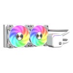 VIDA BiFrost 240mm ARGB Liquid CPU Cooler, 2x ARGB PWM Fans, ARGB CPU Block, 250W TDP, White