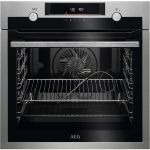 AEG 6000 Series SteamBake Pyrolytic Self-Cleaning Single Oven with Food Probe - Stainless Steel