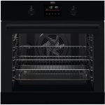 AEG 6000 Series SteamBake Pyrolytic Self-Cleaning Electric Single Oven - Black