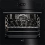 AEG 9000 Series SteamPro Pyrolytic Self-Cleaning Single Oven with Food Probe - Black