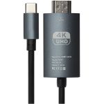 Maplin USB-C to HDMI UHD Cable Supports 4K at 60Hz - Black, 3m