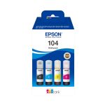 Epson C13T00P640/104 Ink bottle multi pack Bk,C,M,Y 65ml 1x4500pg + 3x7500pg Pack=4 for Epson ET-2710