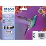 Epson C13T08074011 (T0807) Ink cartridge multi pack, 220 pages, 6x7,4ml, Pack qty 6