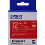 Epson C53S654033/LK-4RKK DirectLabel-etikettes gold on red 12mm x 5m for Epson LabelWorks LW-C 410/4-36mm/6-12mm/6-18mm/6-24mm
