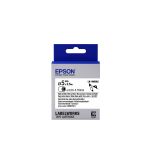 Epson C53S654904/LK-4WBA5 Heat Shrink Tubes black on white 5mm x 2,5m for Epson LabelWorks 6-12mm/18mm/24mm