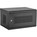 Eco NetCab 6U 500MM DEEP DATA WALL CABINET w/ MESH FRONT DOOR (BLACK)