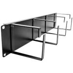 LMS 2U 19" CABLE MANAGEMENT PANEL W/ 4 RINGS (10CM)