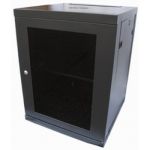 Eco NetCab 15U 550mm 19" Data / Comms / Rack Wall Cabinet w/ Shelf - Black