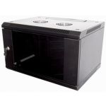 Eco NetCab 6U 450mm Deep 19" Wall Cabinet (W600xD450) - Black- Flatpack