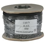 Cablenet RG179 75Ohm Solid LSOH CPR Eca Coax Cable Black 100m Reel