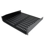 StarTech.com 2U 16in Universal Vented Rack Mount Cantilever Shelf - Fixed Server Rack Cabinet Shelf - 50lbs / 22kg