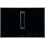 AEG CCE84543FB Black Built-in 78 cm Zone induction hob 4 zone(s) Built-in hood