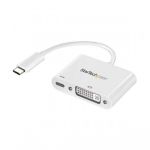 StarTech.com USB-C to DVI Adapter with USB Power Delivery - 1920 x 1200 - White