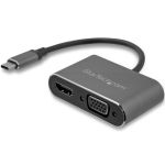 StarTech.com USB-C to VGA and HDMI Adapter - 2-in-1 - 4K 30Hz - Space