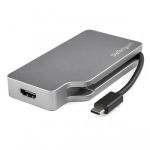 StarTech.com USB-C Multiport Video Adapter - 4-in-1 Aluminum - 4K 60Hz - Space