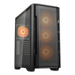 COUGAR GAMING Uniface RGB Mid Tower Black Case with 4 x ARGB Fans