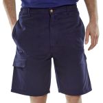 BEESWIFT Cargo Pocket Shorts Navy Blue 38