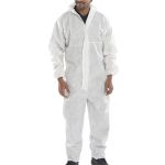 BEESWIFT Disposable Coverall White Type 5/6 Medium Pack of 20