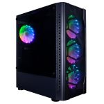 1stPlayer 1st Player D4 Mid Tower Black Gaming Case 4 x Fans