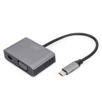 Digitus USB Type-Câ„¢ 4 K 2-in-1 Mini DisplayPort + VGA Graphics Adapter