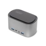 Digitus DA-70889 notebook dock/port replicator Wired USB 3.2 Gen 1 (3.1 Gen 1) Type-C Aluminium, Bla