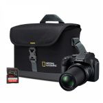 Panasonic DMC-FZ82D Camera Black - Camera + Sandisk 128GB SD Card + System Bag