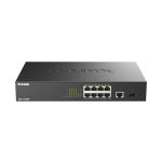 D-Link DGS-1010MP/E network switch Unmanaged L2 Gigabit Ethernet (10/100/1000) Power over Ethernet (PoE) 1U Black