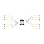 Digitus Pre-assembled Fiberglass Universal Breakout Cable, Single Mode OS2, 8 Fibers, LC/UPC - LC/UPC
