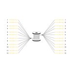 Digitus Pre-assembled Fiberglass Universal Breakout Cable, Single Mode OS2, 12 Fibers, LC/UPC - LC/UPC