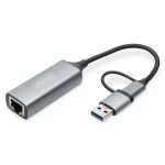Digitus USB Type-Câ„¢ Gigabit Ethernet Adapter 2.5G, USB-Câ„¢ + USB A (USB3.1/3.0)
