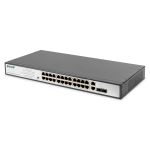 Digitus DN-95343 network switch Unmanaged Fast Ethernet (10/100) Black, Silver 1U Power over Etherne