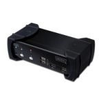 Digitus DVI-Audio-USB, 2-port KVM switch Black