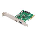 Digitus PCIe card, USB Type-Câ„¢ + USB-A