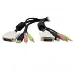 StarTech.com 10ft 4-in-1 USB Dual Link DVI-D KVM Switch Cable w/ Audio & Microphone