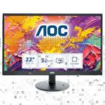 AOC 70 Series E2270SWDN LED display 54.6 cm (21.5") 1920 x 1080 pixels Full HD Black