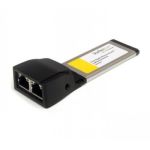 StarTech.com Dual Port ExpressCard Gigabit Laptop Ethernet NIC Network Adapter Card