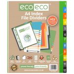 Eco Eco A4 Set 12 Wide Index File Dividers