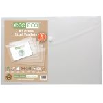 Eco Eco Pack 5 A3 Press Stud Wallets