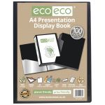 Eco Eco A4 50% Recycled 100 Pocket Presentation Display Book and Box - Single