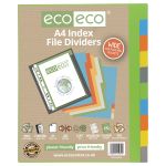 Eco Eco A4 Set 10 Wide Index File Dividers