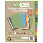 Eco Eco A4 January-December Index File Dividers