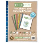 Eco Eco A4 Bag 100 Colour Spine Punched Pockets