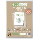 Eco Eco A4 50% Recycled Bag 25 Clear Tidy Files