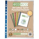 Eco Eco A4 Bag 50 Colour Spine Punched Pockets