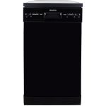 electriQ Freestanding Slimline Dishwasher - Black
