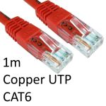 TARGET RJ45 (M) to RJ45 (M) CAT6 1m Red OEM Moulded Boot Copper UTP Network Cable